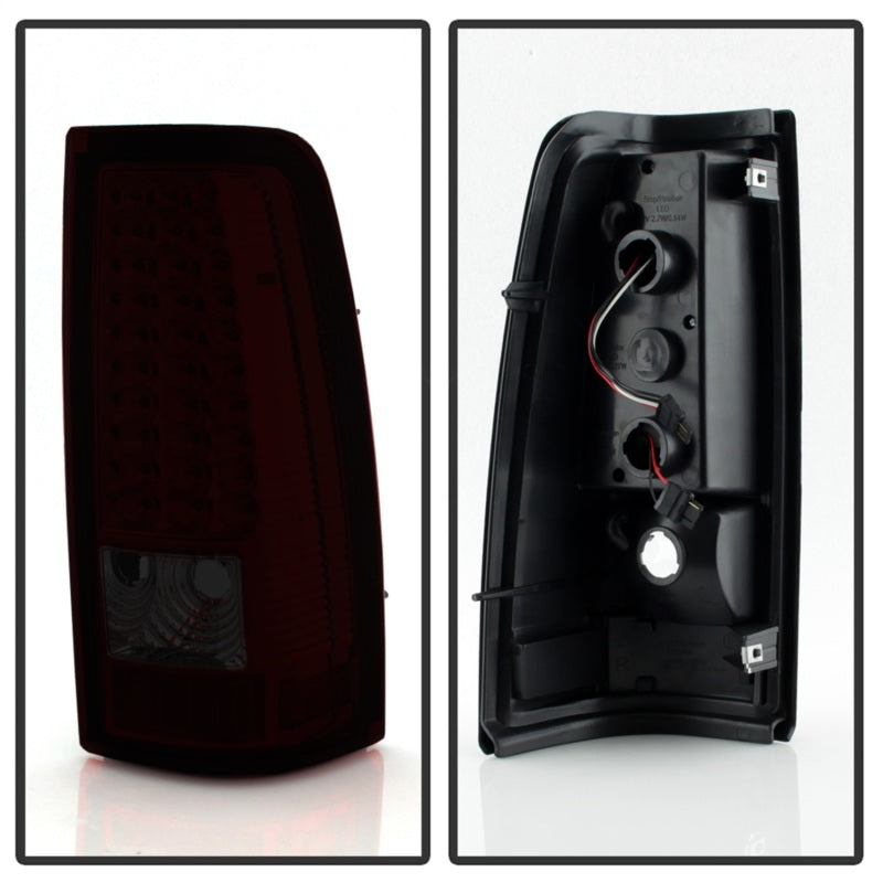 Xtune Chevy Silverado 1500/2500/3500 99-02 LED Tail Lights Red Smoke ALT-ON-CS99-LED-RS - Mammoth Racing -