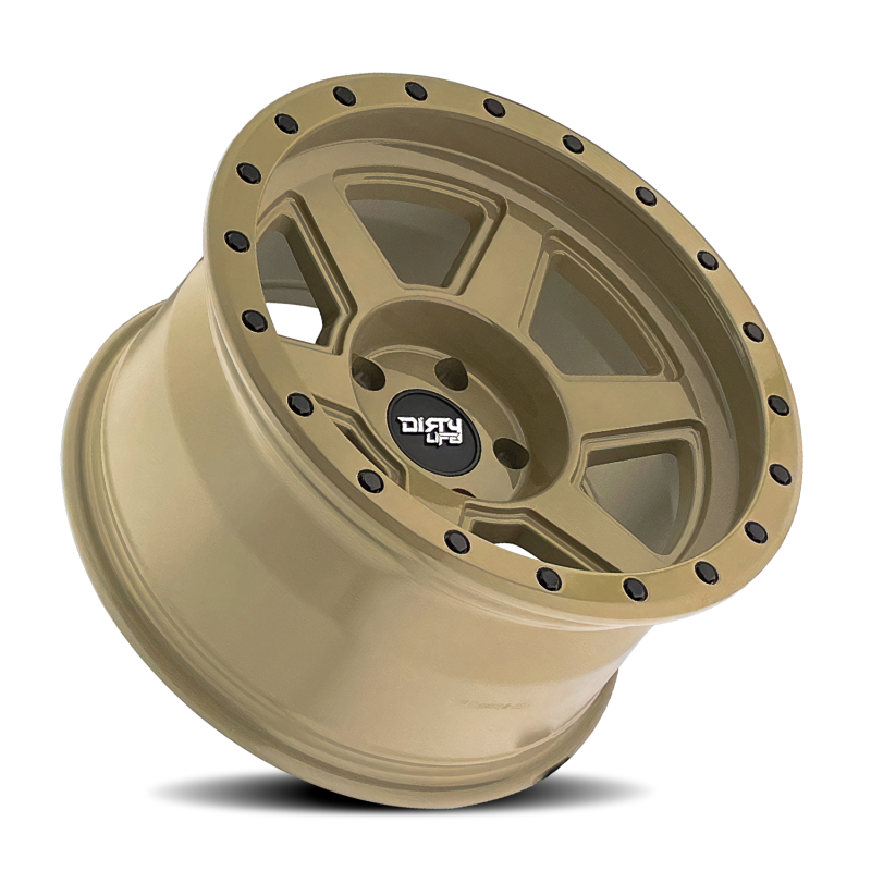 Dirty Life 9315 Compound 17x9 / 6x139.7 BP / -12mm Offset / 106mm Hub Desert Sand Wheel - Mammoth Racing -