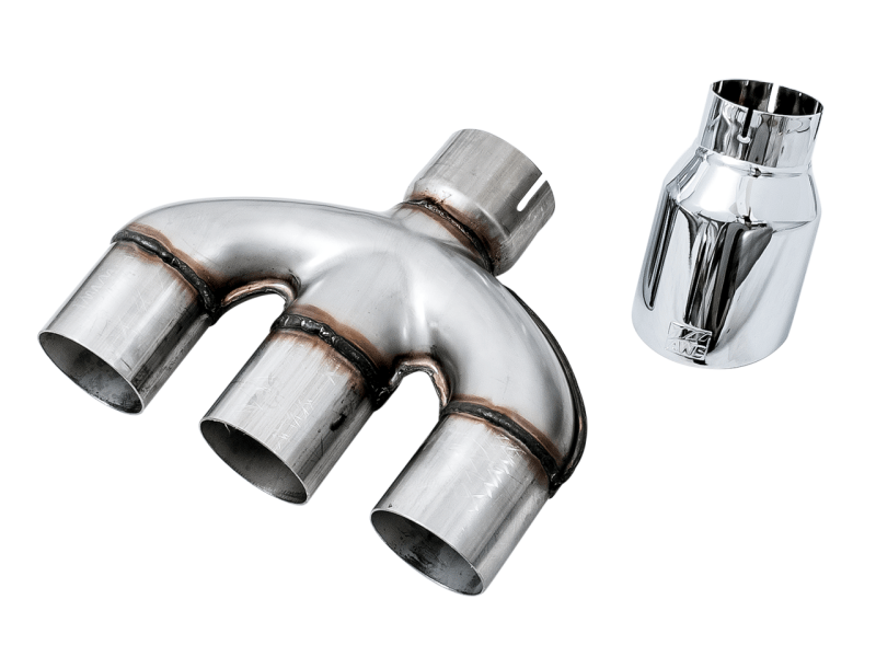 AWE Tuning 17-20 Honda Civic Si 1.5L Turbo Dual-to-Triple Tip Conversion Kit - Chrome Silver Tip - My Store