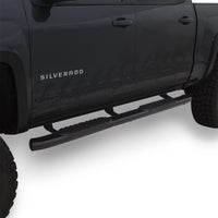 Lund 2019 Chevrolet Silverado 1500 Crew Cab 5in Oval Curved SS Nerf Bars - Black - My Store