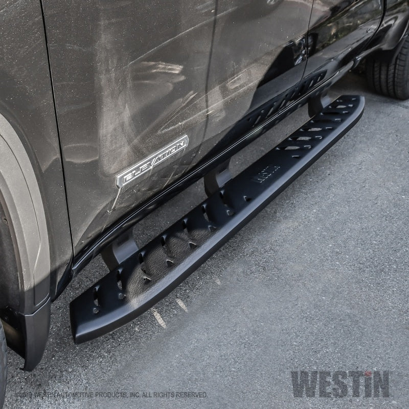 Westin 2019 Chevrolet Silverado/Sierra 1500 Crew Cab Thrasher Running Boards - Textured Black - Mammoth Racing -