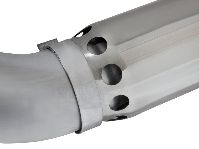 aFe LARGE Bore HD 5in Exhausts DPF-Back SS w/ Pol Tips 16-17 GM Diesel Truck V8-6.6L (td) LML/L5P - Mammoth Racing -