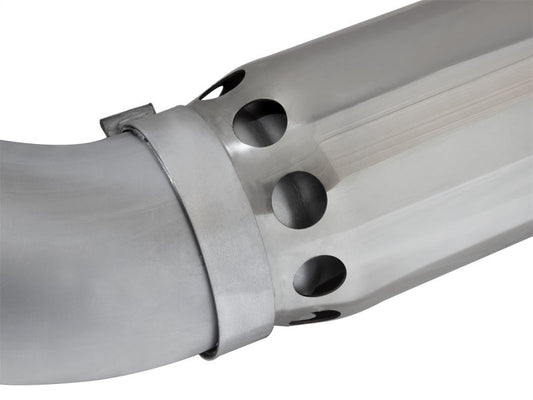 aFe LARGE Bore HD 5in Exhausts DPF-Back SS w/ Pol Tips 16-17 GM Diesel Truck V8-6.6L (td) LML/L5P - Mammoth Racing -