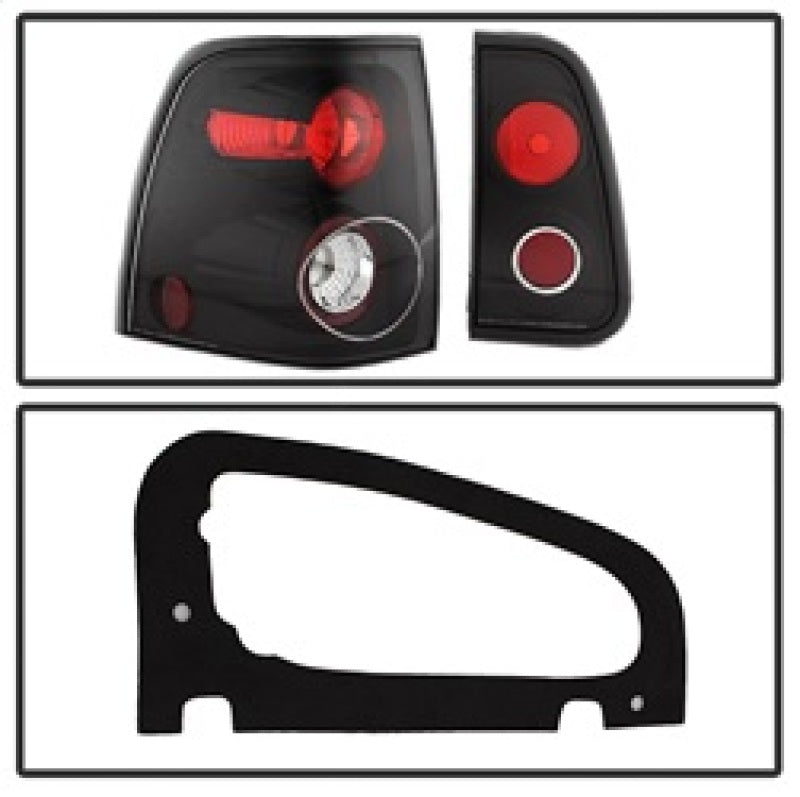 Spyder Lincoln Navigator 03-06 Euro Style Tail Lights Black ALT-YD-LN03-BK - Mammoth Racing -