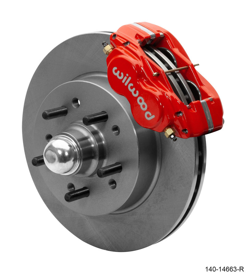 Wilwood Forged Dynalite-M Front Kit 11.5in Red 1 PC Rotor&Hub 58-64 Impala 63-64 Corvette - My Store