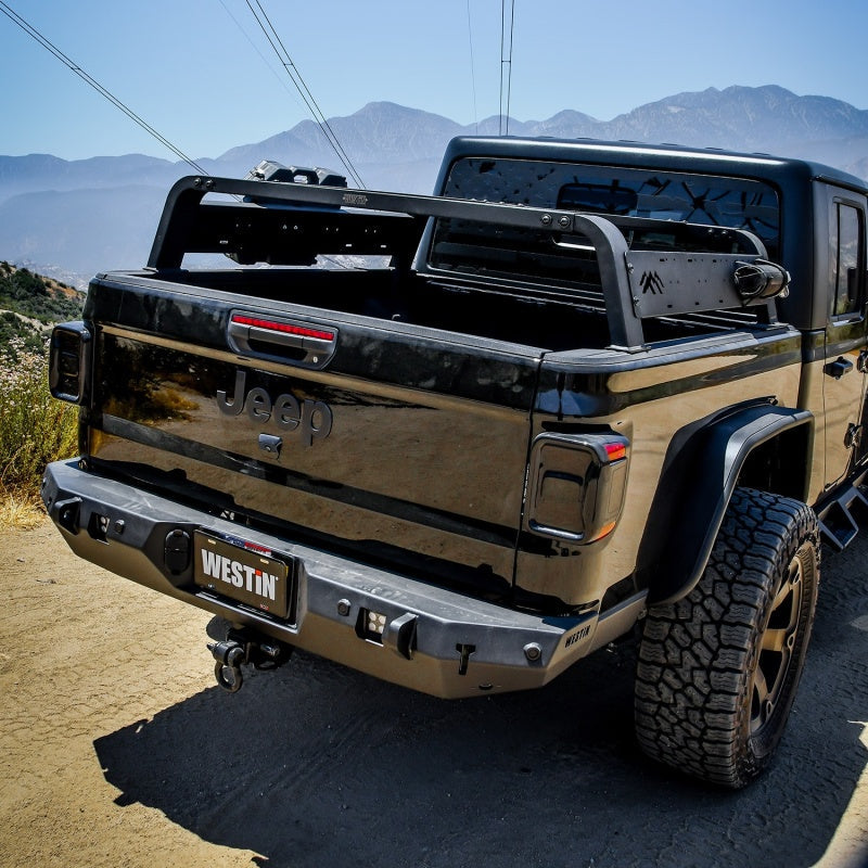 Westin 2021 Jeep Gladiator Overland Cargo Rack - Textured Black - Mammoth Racing -