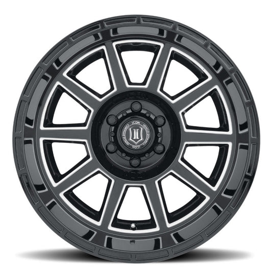 Icon Recoil 20x10 6x135 -24mm Offset 4.5in BS Gloss Black Milled Spokes Wheel