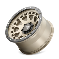 Dirty Life 9311 Enigma Pro 17x9/6x139.7 BP/-12mm Offset/106mm Hub Satin Gold Wheel - Beadlock - Mammoth Racing -