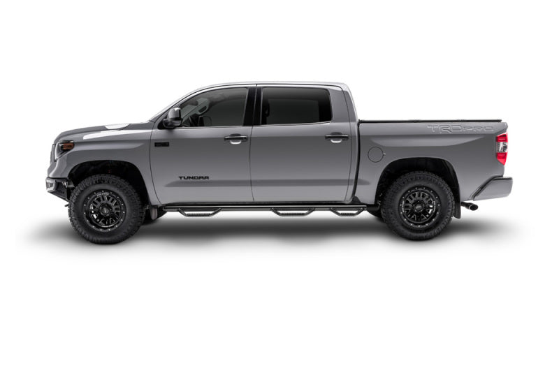 N-Fab Nerf Step 04-06 Chevy-GMC 1500 Crew Cab 5.7ft Bed - Gloss Black - Bed Access - 3in - Mammoth Racing -