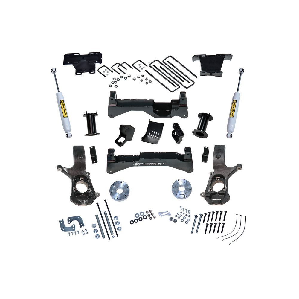 Superlift 14-18 Chevy Silv 4WD w/ Alum/Stamped Steel Control Arms 8in Lift Kit w/ SLF Rear Shocks - Mammoth Racing -