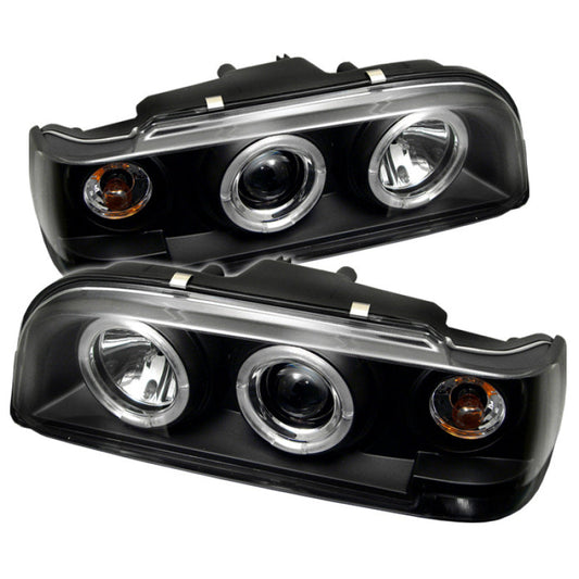 Spyder Volvo 850 93-97 Projector Headlights LED Halo Black High H1 Low H1 PRO-YD-VO85092-HL-BK - Mammoth Racing -