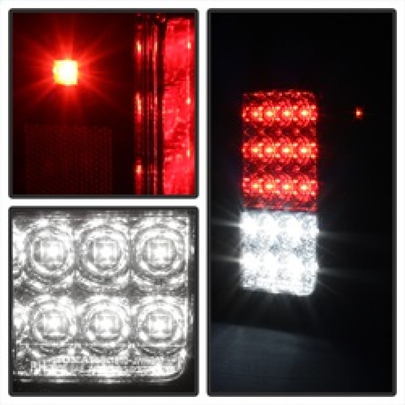 Spyder Jeep Wrangler 07-15 LED Tail Lights Red Clear ALT-YD-JWA07-LED-RC - Mammoth Racing -