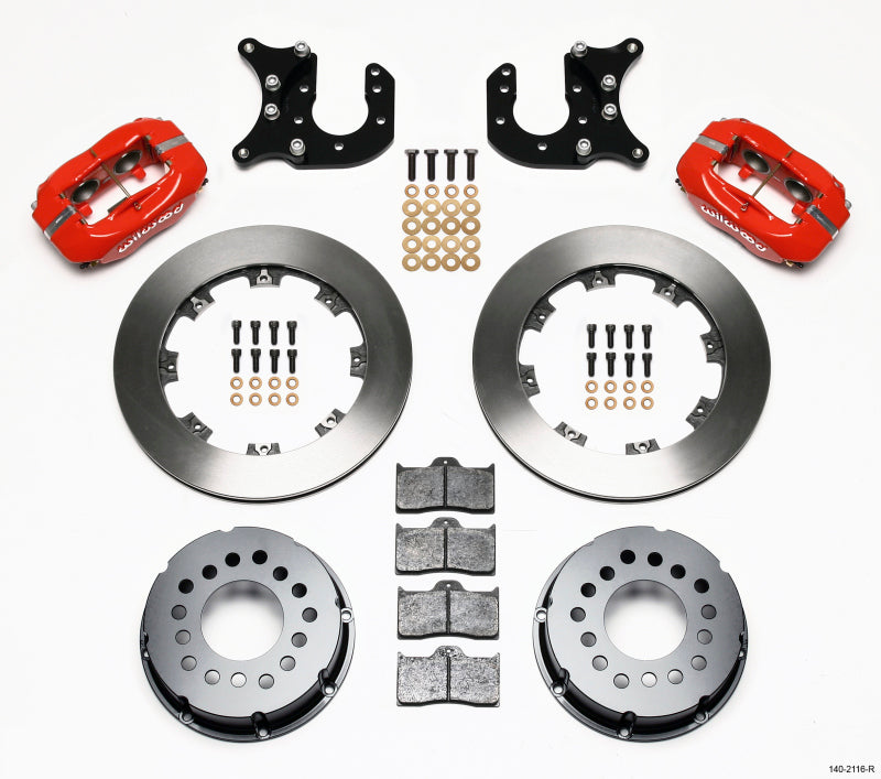 Wilwood Forged Dynalite P/S Rear Kit Red Mopar-Dana 2.72in Offset - My Store
