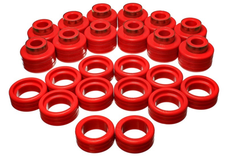 Energy Suspension 92-99 GM Denal XL/Suburban 2WD/Yukon XL 2WD Red Body (Cab) Mount Set - Mammoth Racing -