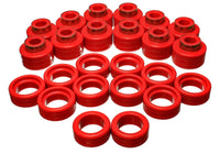Energy Suspension 92-99 GM Denal XL/Suburban 2WD/Yukon XL 2WD Red Body (Cab) Mount Set - Mammoth Racing -