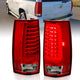 ANZO 2007-2014 Chevy Tahoe LED Taillight Plank Style Chrome With Red/Clear Lens - Mammoth Racing -