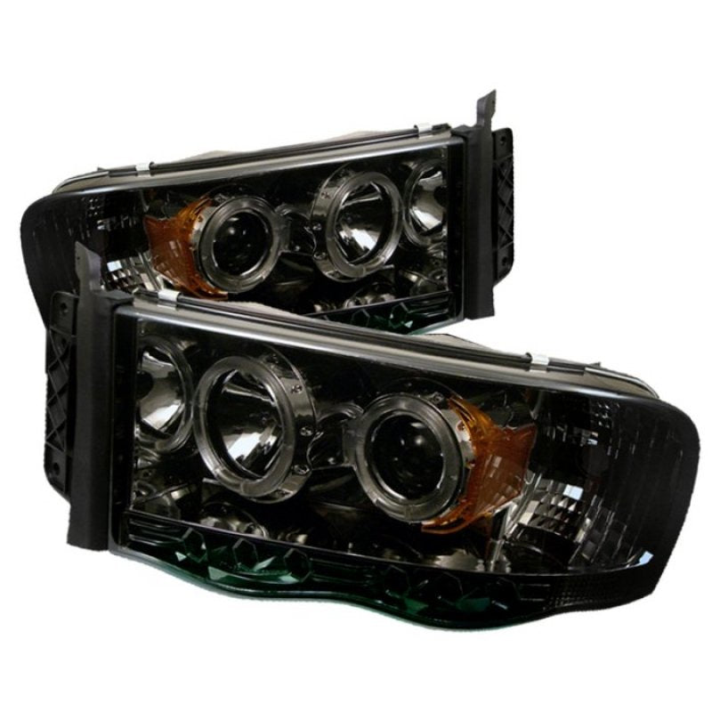 Spyder Dodge Ram 1500 02-05/Ram 2500 03-05 Projector Headlights LED Halo LED Smke PRO-YD-DR02-HL-SMC - Mammoth Racing -