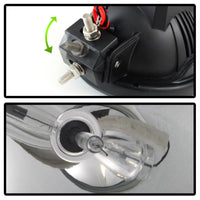 Spyder 7 Inch HID 4x4 fog lights Black/Red Housing w/wiring W/Switch- Chrome FL-CH-JK7004BR-C - Mammoth Racing -
