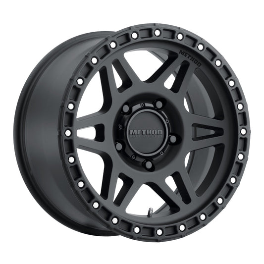 Method Mr312 17x8.5 0mm Offset 5x150 110.5mm CB Matte Black Wheel - Mammoth Racing -