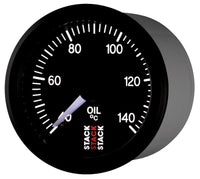 Autometer Stack 52mm 40-140 Deg C 1/8in Nptf Male Pro Stepper Motor Oil Temp Gauge - Black - My Store
