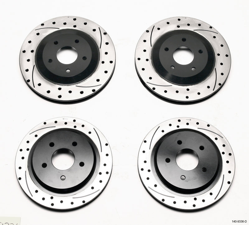 Wilwood Rotor Kit Front/Rear-Dimpled/Slotted 97-04 Corvette C5 All/ 05-13 C6 Base - My Store
