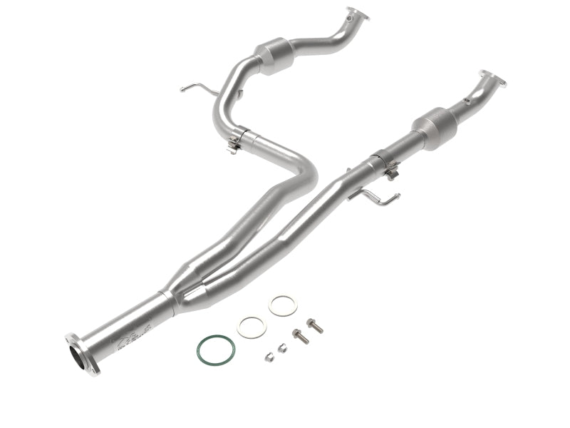 aFe Power Twisted Steel Y-Pipe w/ Cat SS 16-20 Toyota Tacoma V6 3.5L (4WD Only) - Mammoth Racing -