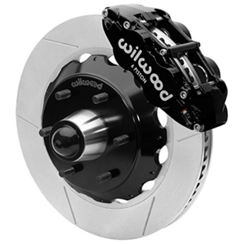 Wilwood 63-87 C10 CPP Spindle Fnsl6r Front BBK 14in Slotted 6x5.5 BC - Black - My Store