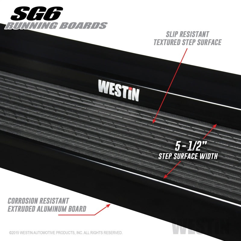 Westin SG6 Black Aluminum Running Boards 79 in - Mammoth Racing -