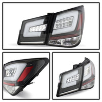 Spyder Chevy Cruze 2011-2014 Light Bar LED Tail Lights Black ALT-YD-CCRZ11-LBLED-BK - Mammoth Racing -