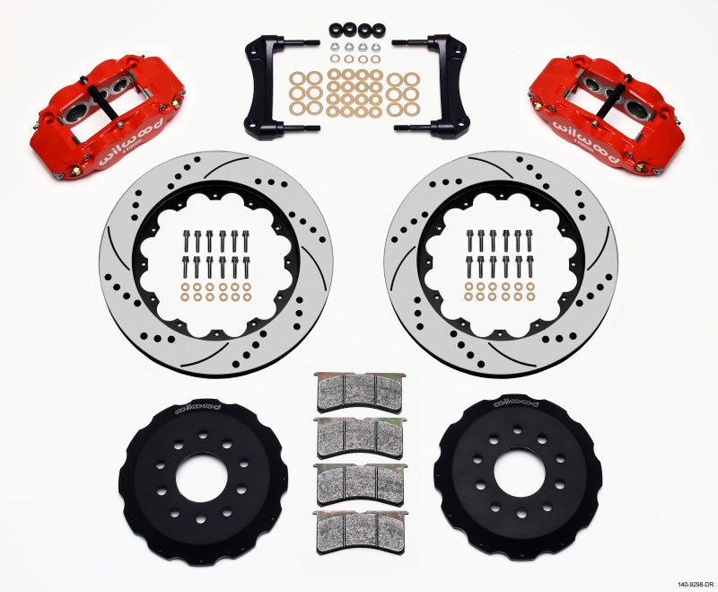 Wilwood Narrow Superlite 6R Front Hat Kit 14.00in Drilled Red 88-93 Corvette C4 - My Store