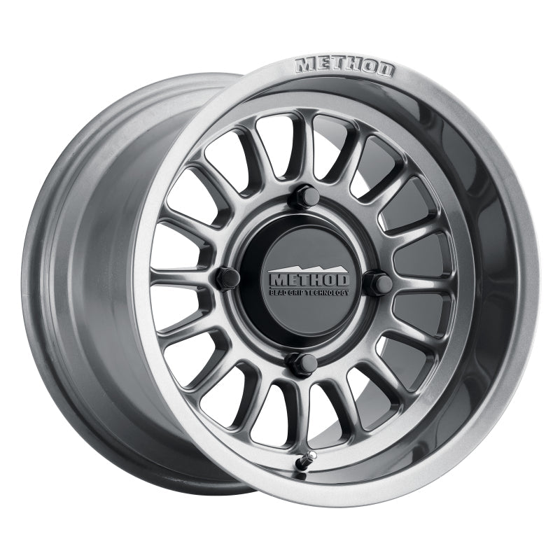 Method Mr411 15x10 6+4/+25mm Offset 4x136 106.25mm CB Gloss Titanium Wheel - Mammoth Racing -