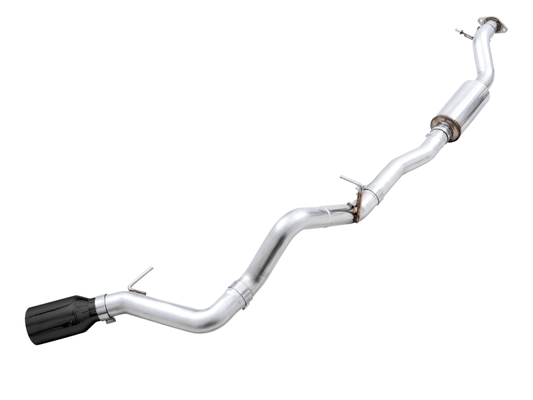 AWE Tuning 2021+ Ford Bronco 0FG Single Rear Exit Exhaust w/Diamond Black Tip & Bash Guard - My Store