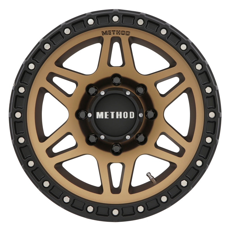 Method Mr312 18x9 +18mm Offset 8x6.5 130.81mm CB Method Bronze/Black Street Loc Wheel - Mammoth Racing -