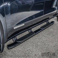 Westin 19-20 Chevrolet Silverado/GMC Sierra 1500 Double Cab PRO TRAXX 5 Oval Nerf Step Bars - Black - Mammoth Racing -