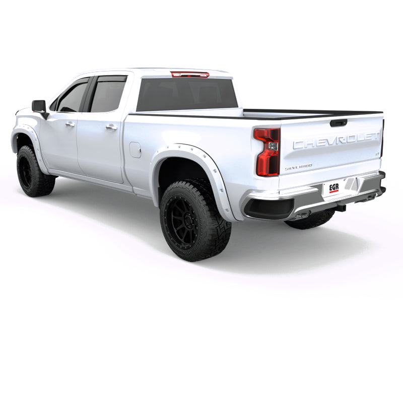 EGR 19-22 Chevrolet Silverado 1500 Summit White Traditional Bolt-On Look Fender Flares Set Of 4 - Mammoth Racing -