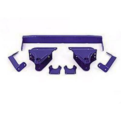 Fabtech 01-04 Ford F250/350 4WD 3.5in Front Spring Hanger Kit - Black Powder Coat - Mammoth Racing -