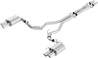 Borla 2018 Ford Mustang GT 5.0L AT/MT (w/o Valves) S-Type 3in Cat-Back Exhaust w/Polished Tips - Mammoth Racing -