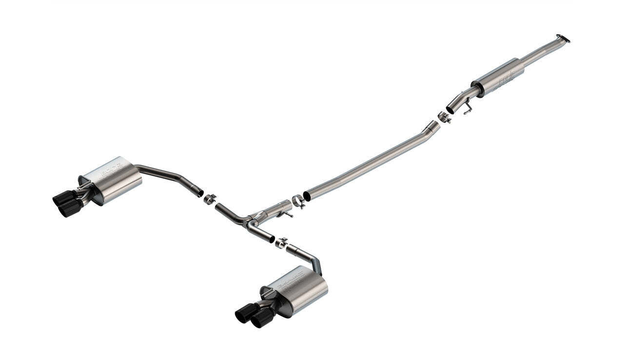 Borla 21-23 Kia K5 GT i4 AT FWD 4DR 2.00in 2.75in S-Type Exhaust - Black Chrome - Mammoth Racing -