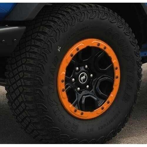 Ford Racing 2021+ Ford Bronco Functional Bead Lock Ring Kit - Orange - Mammoth Racing -