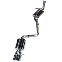 AWE Tuning Audi B8 A5 2.0T Touring Edition Single Outlet Exhaust - Diamond Black Tips - My Store