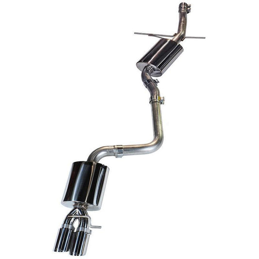 AWE Tuning Audi B8 A5 2.0T Touring Edition Single Outlet Exhaust - Diamond Black Tips - My Store