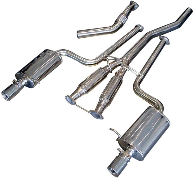 AWE Tuning Audi B7 A4 3.2L Track Edition Dual Tip Exhaust - Diamond Black Tips - Mammoth Racing -
