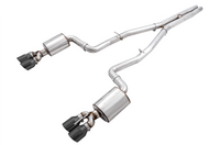 AWE Tuning 2015+ Dodge Challenger 6.4L/6.2L Non-Resonated Touring Edition Exhaust - Quad Black Tips - My Store