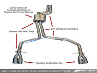 AWE Tuning Audi B8 S5 4.2L Track Edition Exhaust System - Polished Silver Tips - My Store