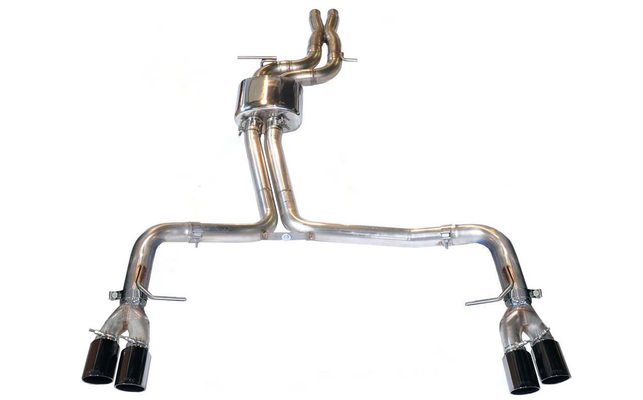 AWE Tuning Audi B8.5 S5 3.0T Track Edition Exhaust - Diamond Black Tips (90mm) - Mammoth Racing -