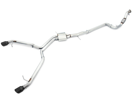 AWE Tuning Audi B9 A4 Track Edition Exhaust Dual Outlet - Diamond Black Tips (Includes DP) - My Store