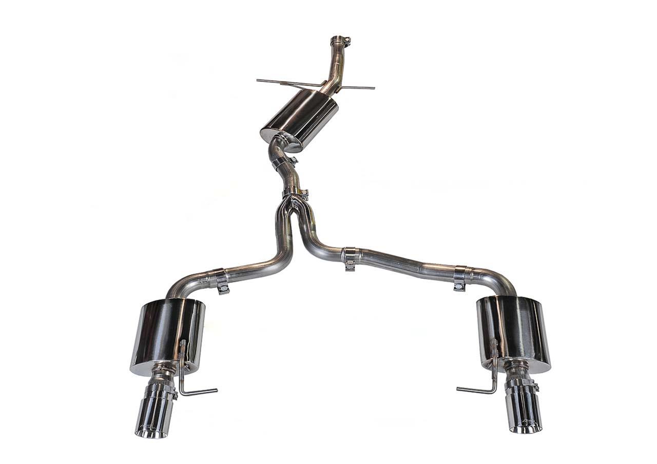 AWE Tuning Audi 8R Q5 2.0T Touring Edition Exhaust - Polished Silver Tips - Mammoth Racing -