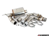 AWE Tuning BMW F3X 28i / 30i Touring Edition Axle-Back Exhaust Single Side - 80mm Silver Tips - Mammoth Racing -