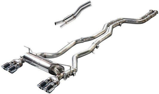 AWE Tuning BMW F3X 335i/435i Touring Edition Axle-Back Exhaust - Chrome Silver Tips (90mm) - My Store