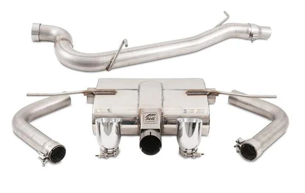 AWE Tuning Audi 8V A3 Touring Edition Exhaust - Dual Outlet Chrome Silver 90 mm Tips - Mammoth Racing -